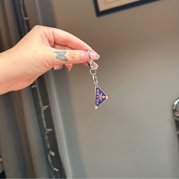 Authentic Navy Blue Prada Repurposed Keychain - Picture 5 of 6